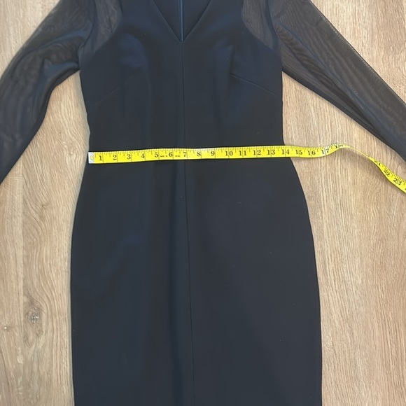 Calvin Klein black illusion long sleeve dress size 4 - Picture 8 of 11